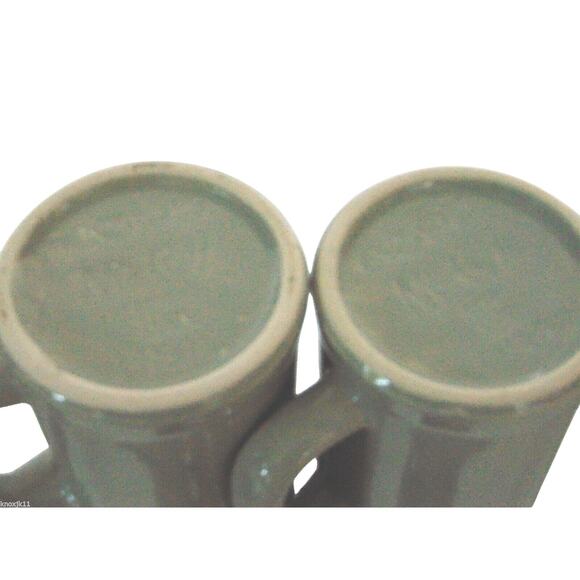 McCoy USA Pottery BEER STEIN MUGS 2 DAB Export Grand Prix Paris 1937 Pint Cups - Picture 5 of 7